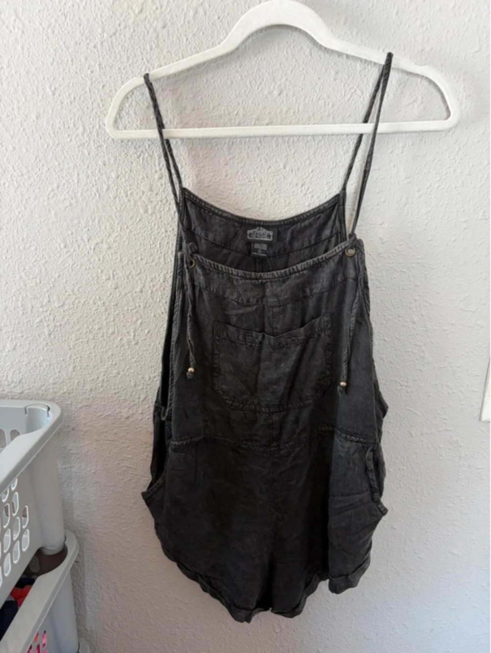 NWT Angie grey wash romper size L 100% rayon. $48 retail
